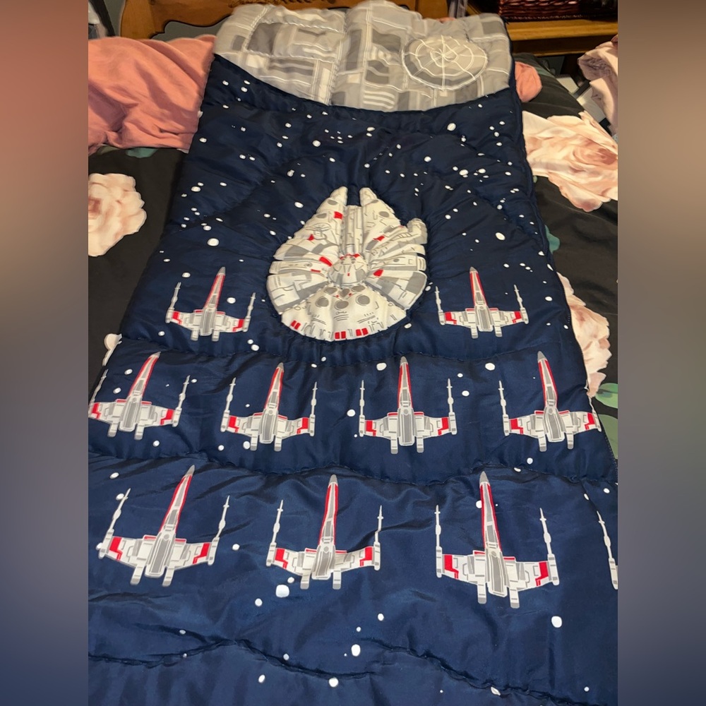 Pottery Barn Kids Navy and Red Star Wars Bedding